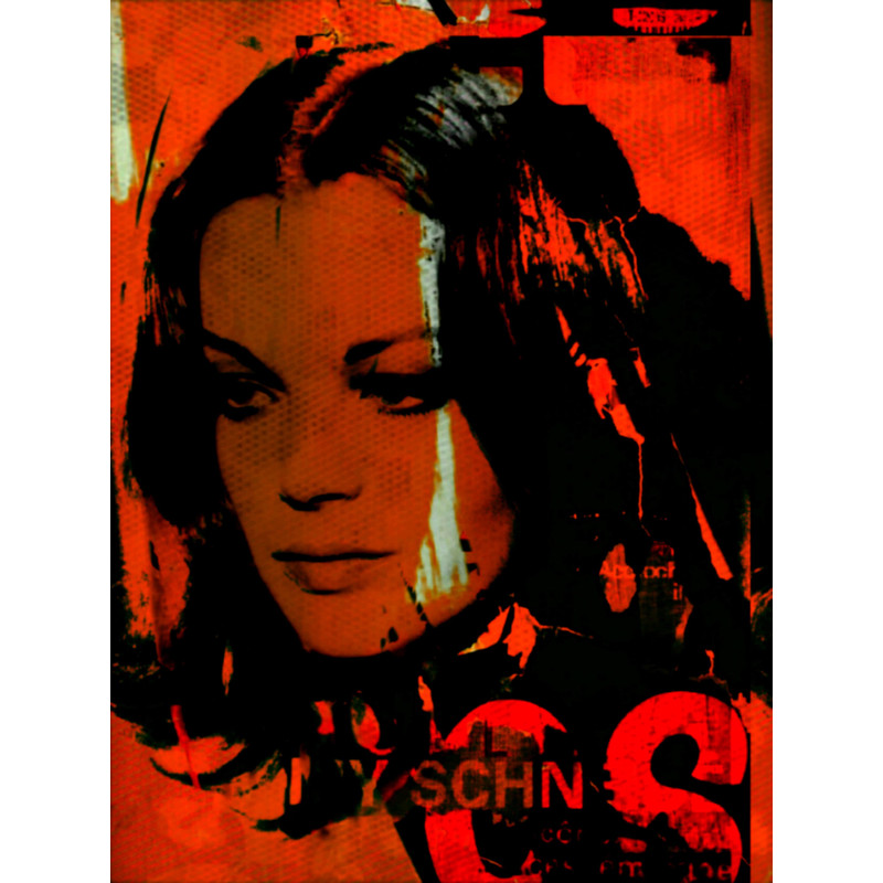 Hommage Romy Schneider Vintage Orange Sissi up to 75x100 Canvas PrintPoster PaperPop MusicAustriaXXL PrintsComtemporary ArtPopArt.jpg