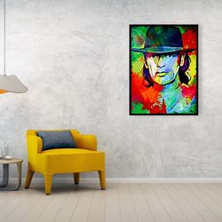 hommage udo lindenberg the cool sock framed black 3 d floater frame print 75 x 100 cm aluminum dibon