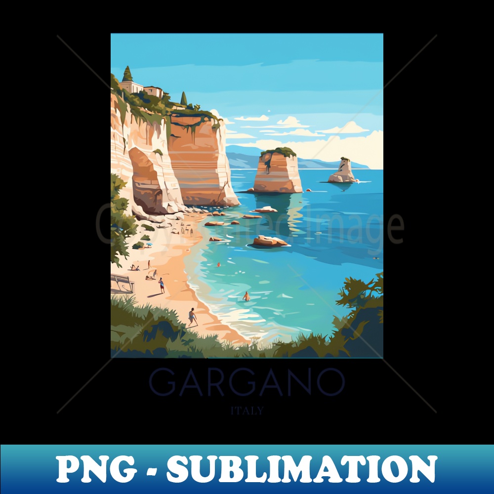 UQ-847_A Pop Art Travel Print of Gargano - Italy 7473.jpg