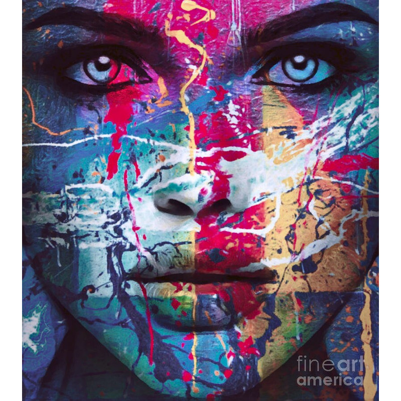 Just Face Abstract Splash 100 Expressive Female Gallery Print Acrylic Glass Pop Art up to 135 x 150 cm Canvas PrintModern ArtFemaleWomanPractice.jpg