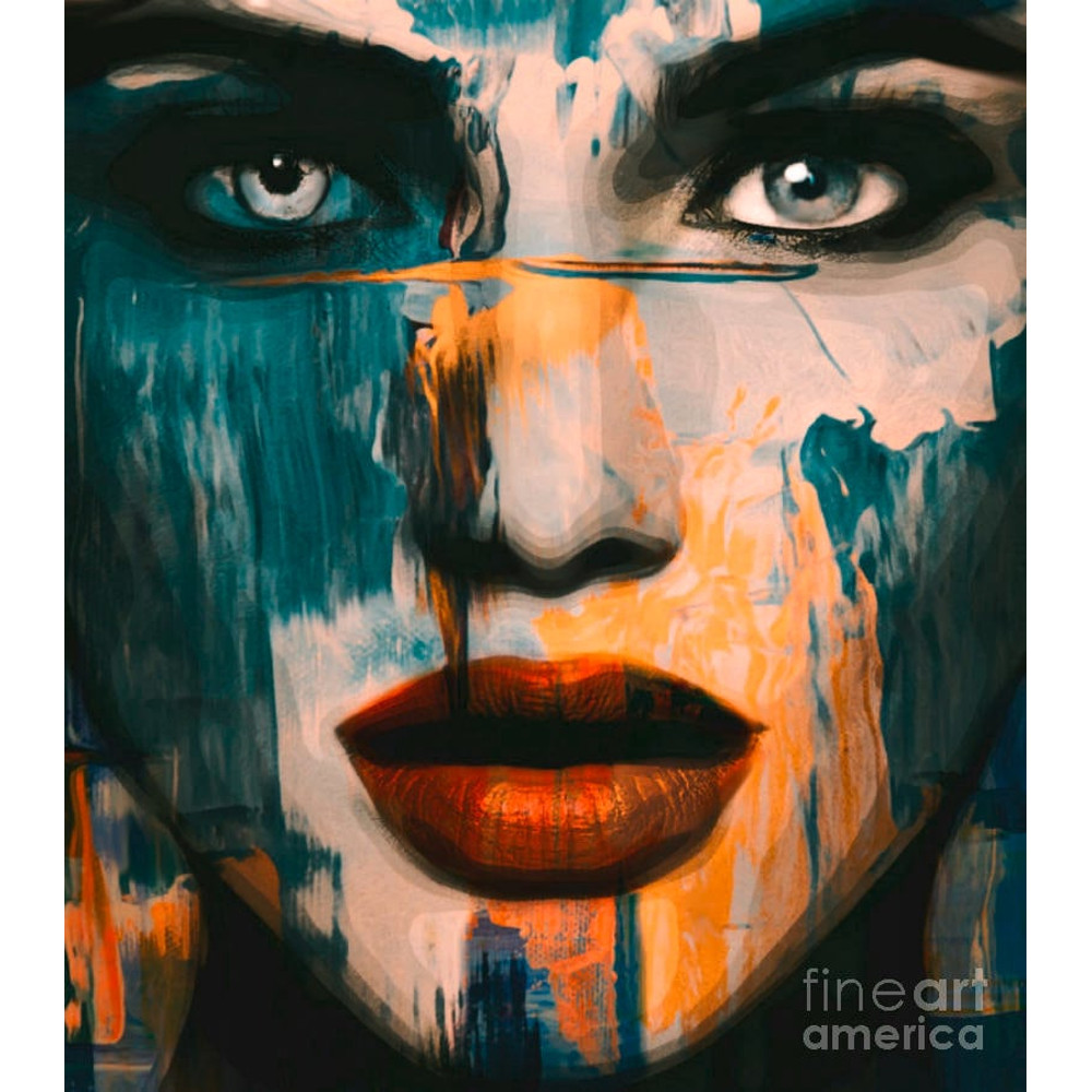 Just Face902 Abstract Game Female Gallery Print Acrylic Glass Pop Art up to 135 x 150 cm Canvas PrintModern ArtFemaleWomanPracticeModern.jpg