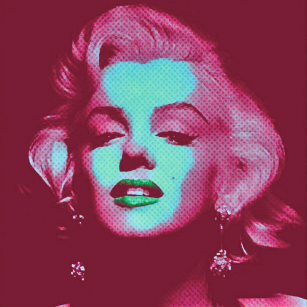 Marilyn Monroe Rose Green Lips Pop Art Portrait up to 80 x 80 cm Canvas PrintPoster PaperAbstractModern ArtAlu DibondSilverAluStreet Art.jpg