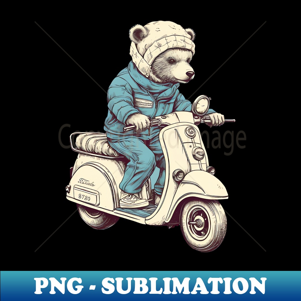 US-627_A cute teddy bear riding scooter bike 2017.jpg
