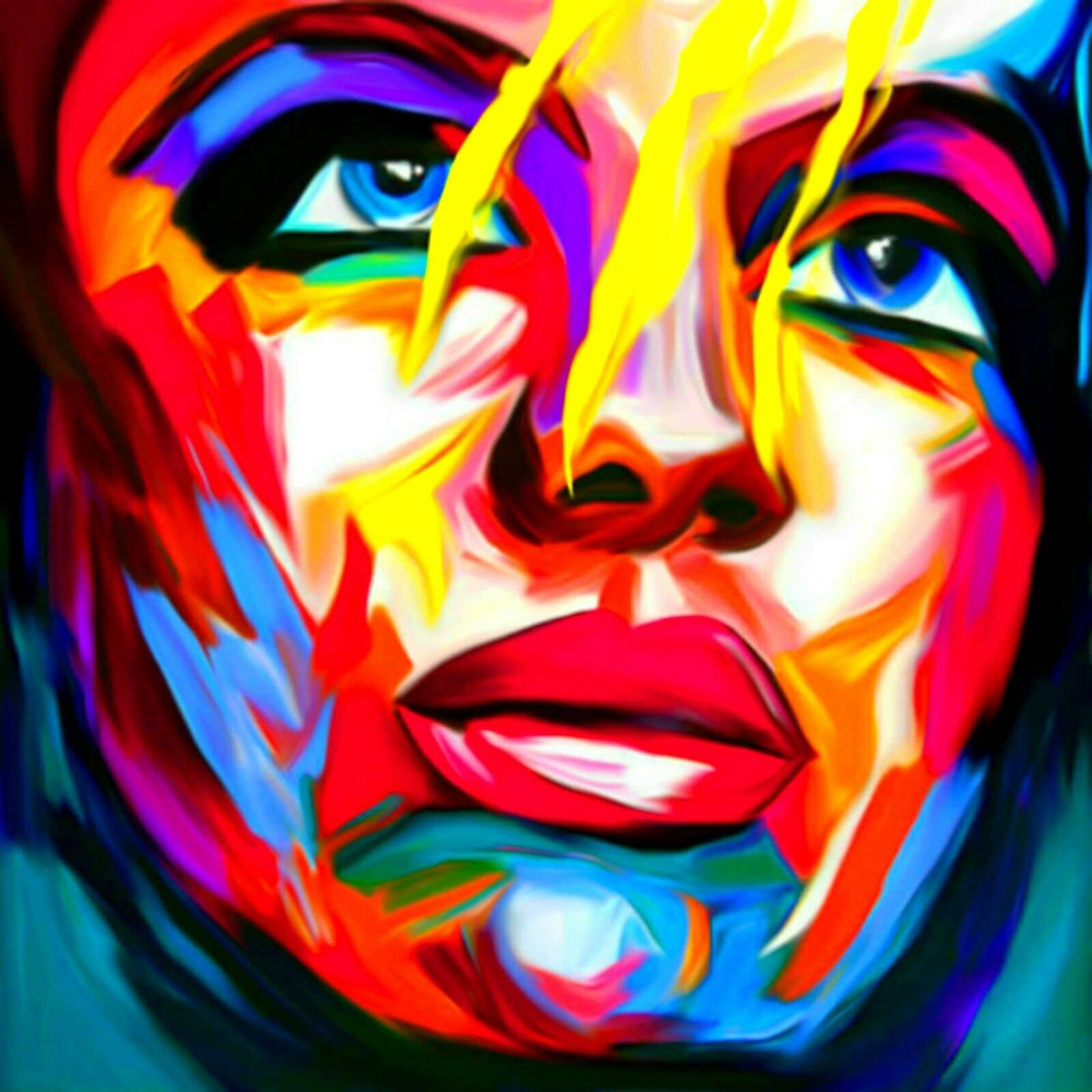 Motif Female Ultra HD Woman Portrait up to 150 x 150 cm ModelFemale ExpressiveCanvas PrintXXL PrintXXL FormatsAlu DibondSilverAluPop Art.jpg