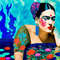 Motif Hommage Frida Kahlo Paradise 02 Avantgarde 150 x 150 cm gallery printcanvas printXXL printXXL formatsaluminiumpop arttatoosflorawater.jpg