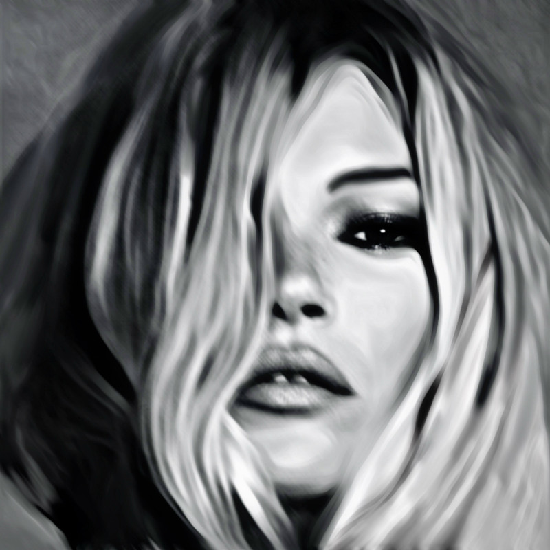 Motif Kate Moss Blurred Game up to 150 x 150 cm ModelFashionPortraitCanvas PrintXXL PrintXXL FormatsAlu DibondSilverAluPop Art.jpg