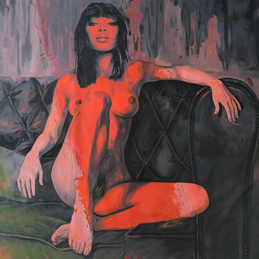 Motif Last Night with Naomi up to 150 x 150 cm ModelFemaleEroticSexyCanvas PrintXXL PrintXXL FormatsAlu DibondSilverAluPop Art.jpg