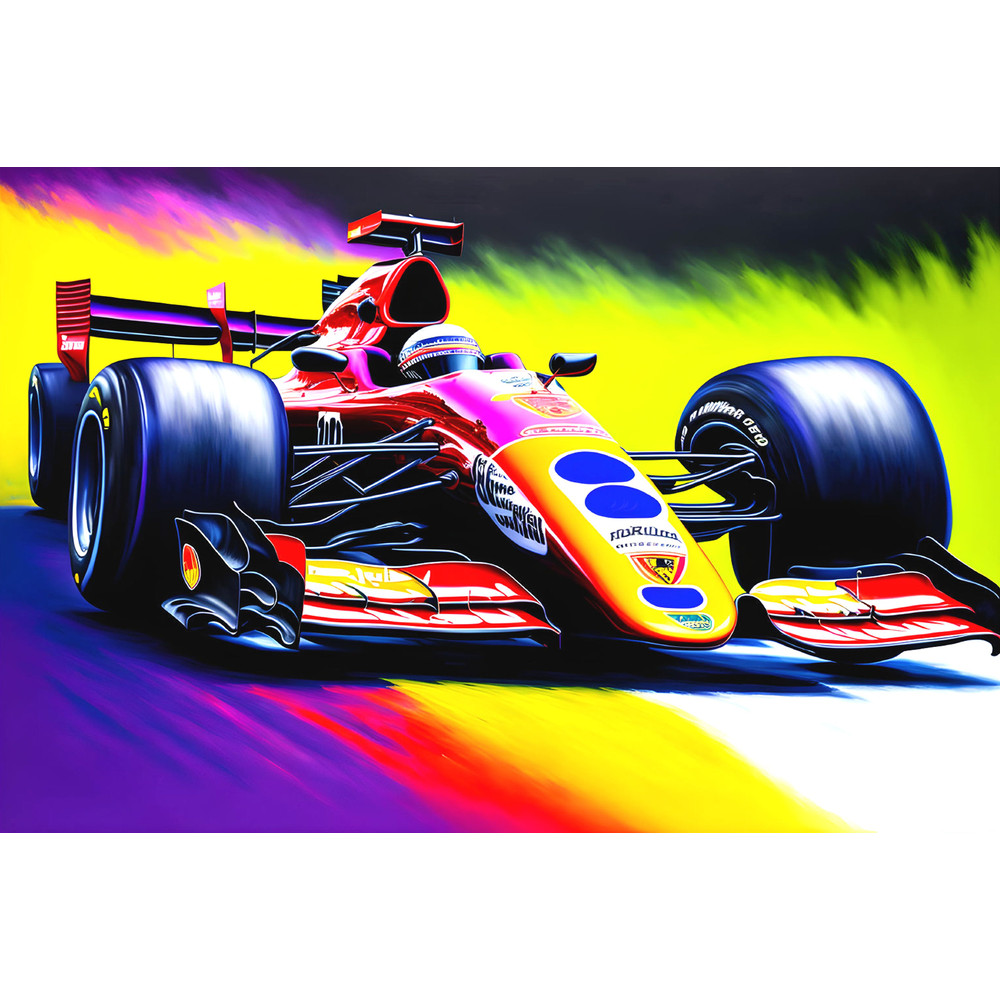Motorsport print 03 car, racing car art print, racing car picture, colorful, motif Formula 1 track, canvas, car wall decor XXL print.jpg