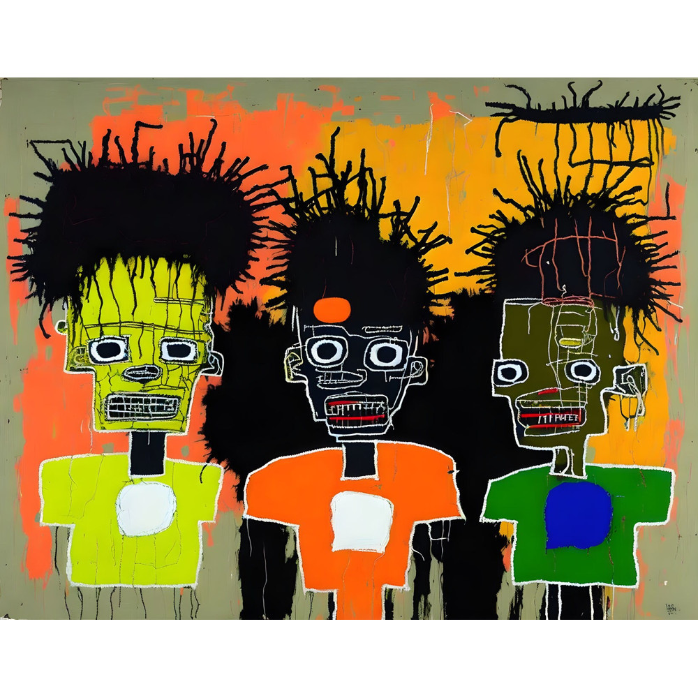 Neon Expressionism No 48 Pop Art Portrait up to 200 x 140 cm Canvas PrintPoster PaperAbstractModern ArtAlu DibondSilverAluStreet Art.jpg