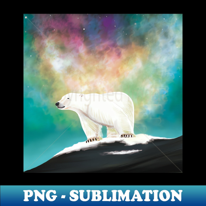 VB-28543_Polar Bear on a Rock in front of Northern Lights 7746.jpg