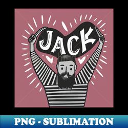 jack - personalized name tag artistry - png transparent sublimation design - enhance your apparel with stunning detail