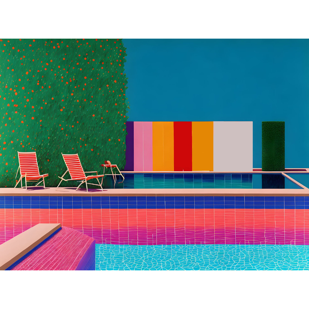 Swimming Pool BauhausArchitectureStill Life Colorful up to 150 x 150 cm Gallery PrintCanvas PrintXXL PrintXXL FormatsAlu DibondPop Art.jpg