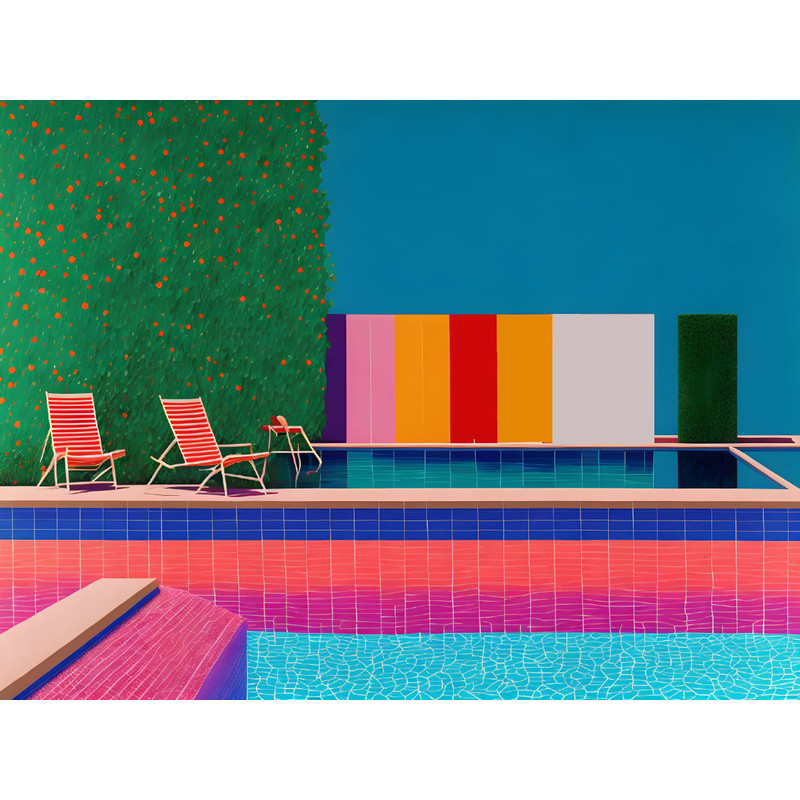 Swimming Pool BauhausArchitectureStill Life Colorful up to 150 x 150 cm Gallery PrintCanvas PrintXXL PrintXXL FormatsAlu DibondPop Art.jpg