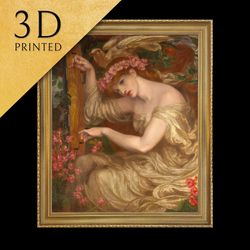 a sea spell by dante gabriel rossetti, 3d printed with texture and brush strokes looks like original