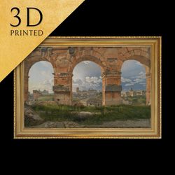 a view through three arches by christoffer wilhelm, 3d printed with texture and brush strokes looks