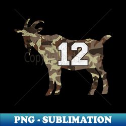 GOAT 12 Camo vintage style - Elegant Sublimation PNG Download - Perfect for Personalization