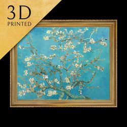 almond blossom by vincent van gogh, 3d printed with texture and brush strokes looks like original oi
