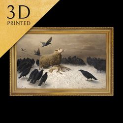 anguish by august friedrich schenck, 3d printed with texture and brush strokes looks like original o