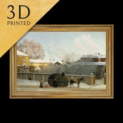 annankatu by magnus von wright, 3d printed with texture and brush strokes looks like original oil-pa