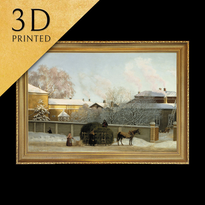 Annankatu by Magnus von Wright, 3d Printed with texture and brush strokes looks like original oil-painting, code194.jpg