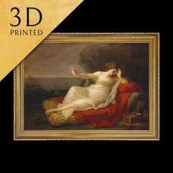 ariadne abandoned by theseus by angelica kauffman, 3d printed with texture and brush strokes looks l