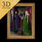Arnolfini's Wedding by Jan Van Eyck, 3d Printed with texture and brush strokes looks like original oil-painting, code036.jpg