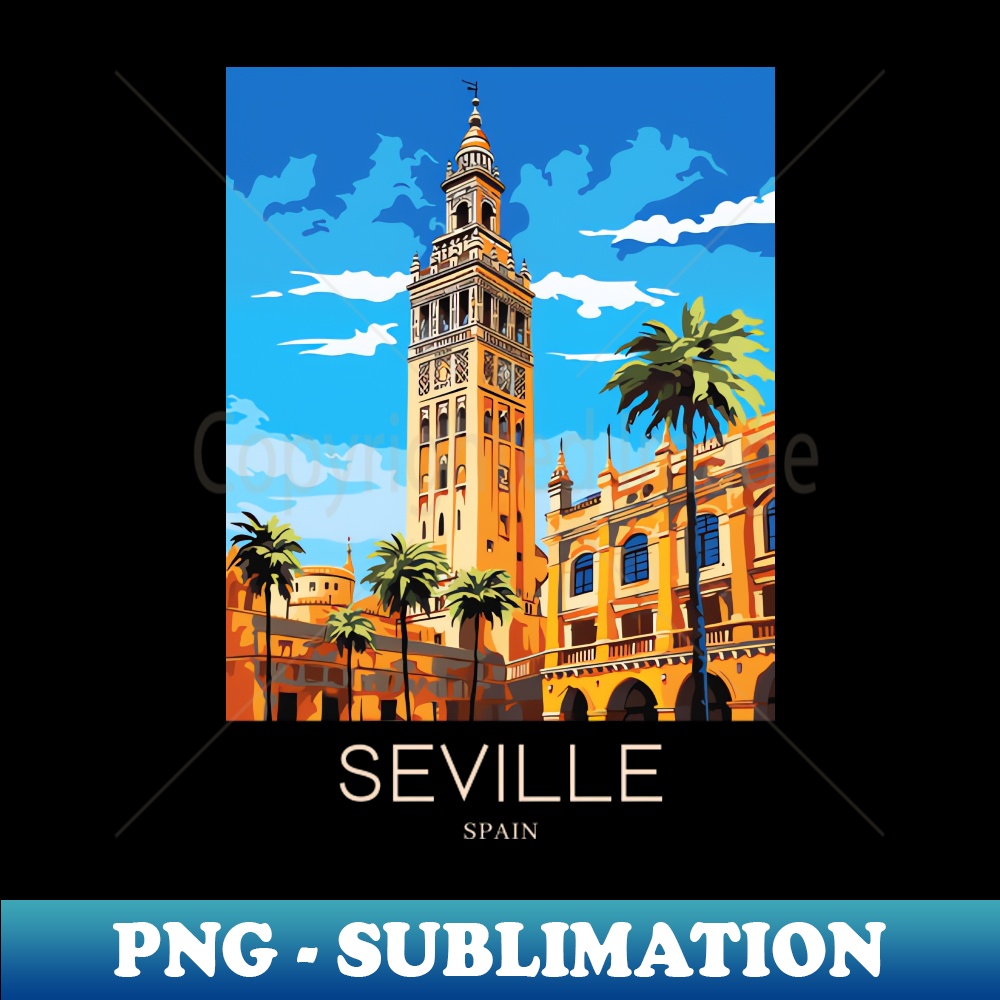 VZ-860_A Pop Art Travel Print of Seville - Spain 6867.jpg
