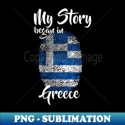 greece flag fingerprint my story dna greek - trendy sublimation digital download - unleash your creativity