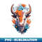 WE-5973_bull head white and orange flora pastel tetradic colors3D vector art generative ai 5635.jpg