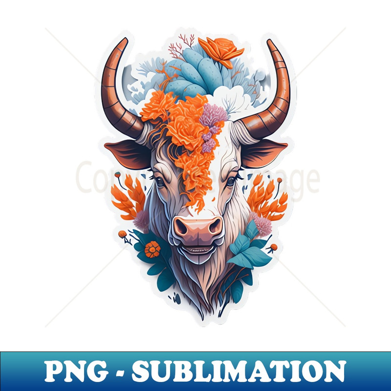 WE-5973_bull head white and orange flora pastel tetradic colors3D vector art generative ai 5635.jpg
