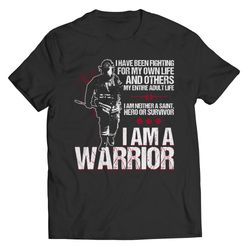 i am a warrior shirt for firemen, firefighter gift for men and women, firefighter wife