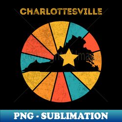 charlottesville virginia vintage distressed souvenir - sublimation-ready png file - perfect for personalization