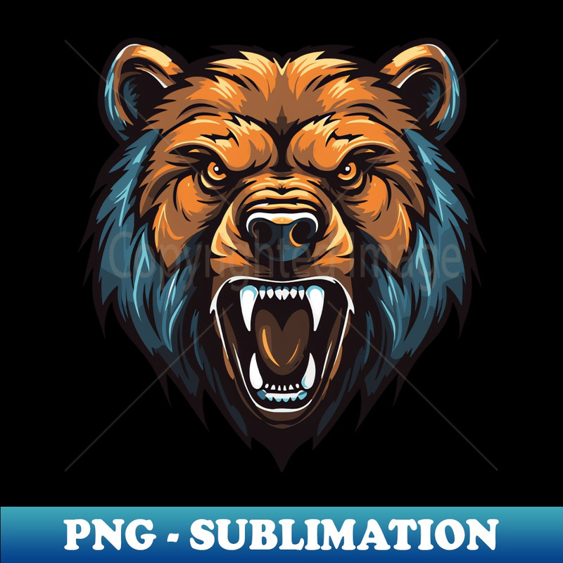 XH-3941_Bear Portrait Animal Grizzly Gym Colorful Workout Motivation Beast Success 6340.jpg