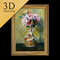 Bouquet in a Vase by Pierre Auguste Renoir, 3d Printed with texture and brush strokes looks like original oil-painting, code270.jpg