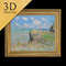 Cliff Walk at Pourville by Claude Monet, 3d Printed with texture and brush strokes looks like original oil-painting, code298.jpg