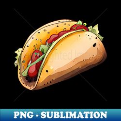 anime style watercolor mexican taco - special edition sublimation png file - unleash your creativity