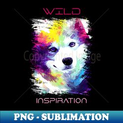 Husky Dog Wild Nature Animal Colors Art Painting - Digital Sublimation Download File - Perfect for Creative Projects