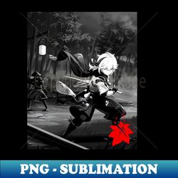 genshin impact kazuha noir - instant png sublimation download - perfect for creative projects