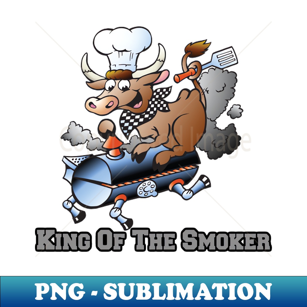 XZ-21781_King Of The Smoker Beef Cow Barbeque Grill Cartoon 2189.jpg