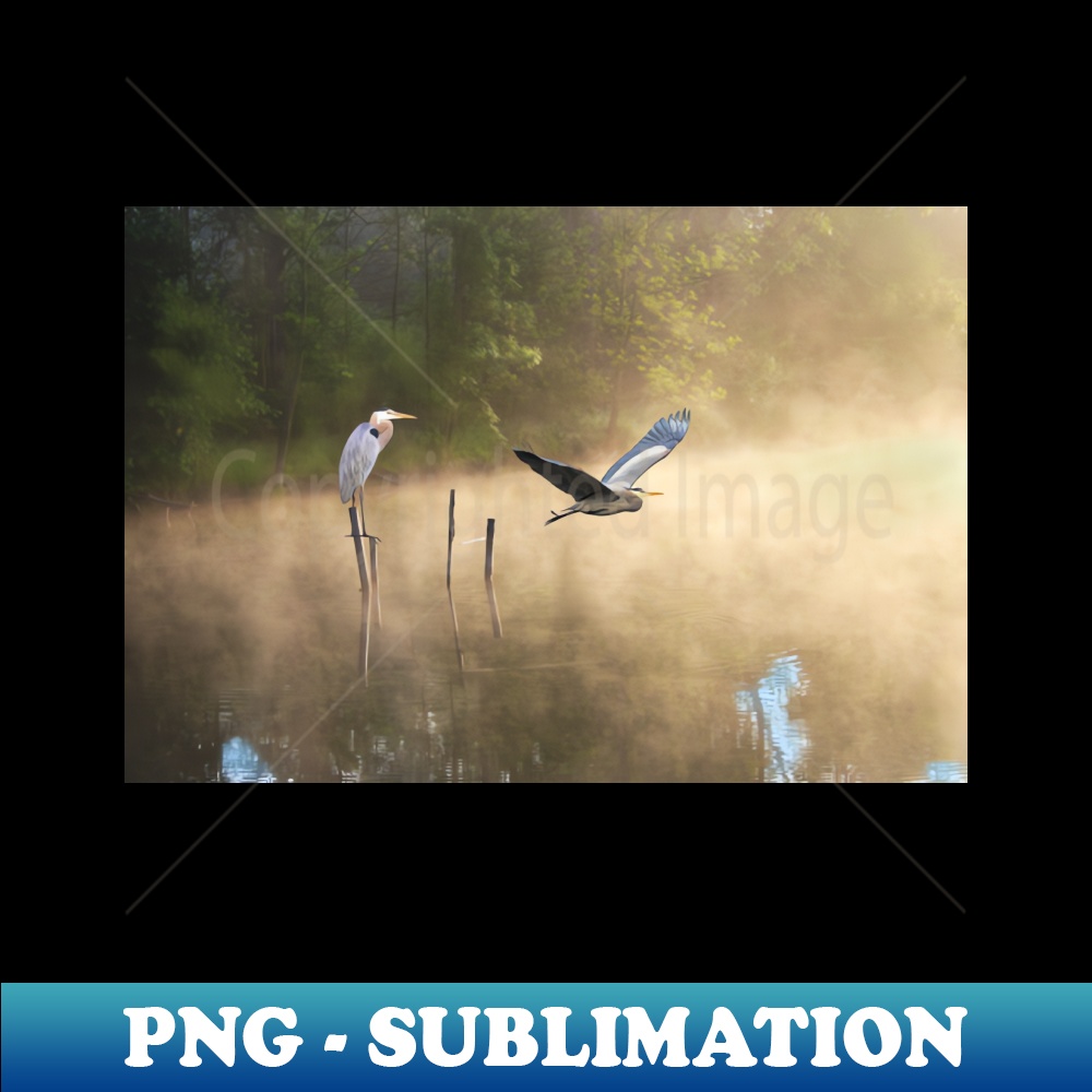 YE-16299_Great Blue Herons at Morning Pond 6803.jpg