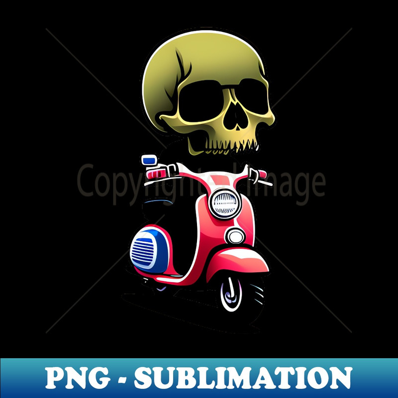 YH-30461_Retro Style Badass Skeleton From The Skull Scooter Biker Gang 9046.jpg
