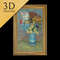 Flowers in a Blue Vase by Vincent Van Gogh, 3d Printed with texture and brush strokes looks like original oil-painting, code419.jpg
