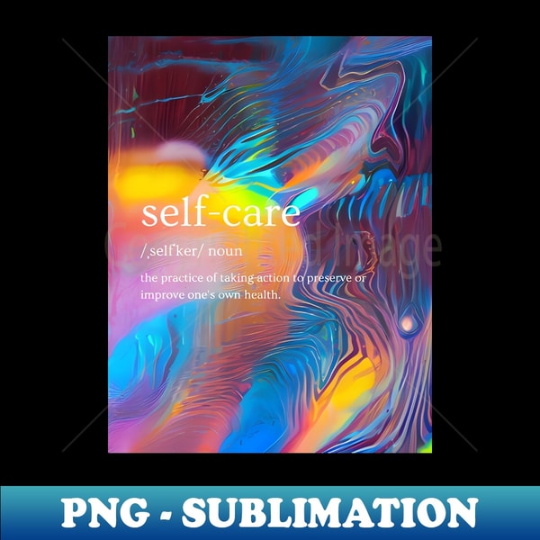 Self Typography self care text typography holo - Aesthetic Sublimation Digit | Inspire ...