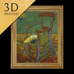 gauguins chair by vincent van gogh, 3d printed with texture and brush strokes looks like original o