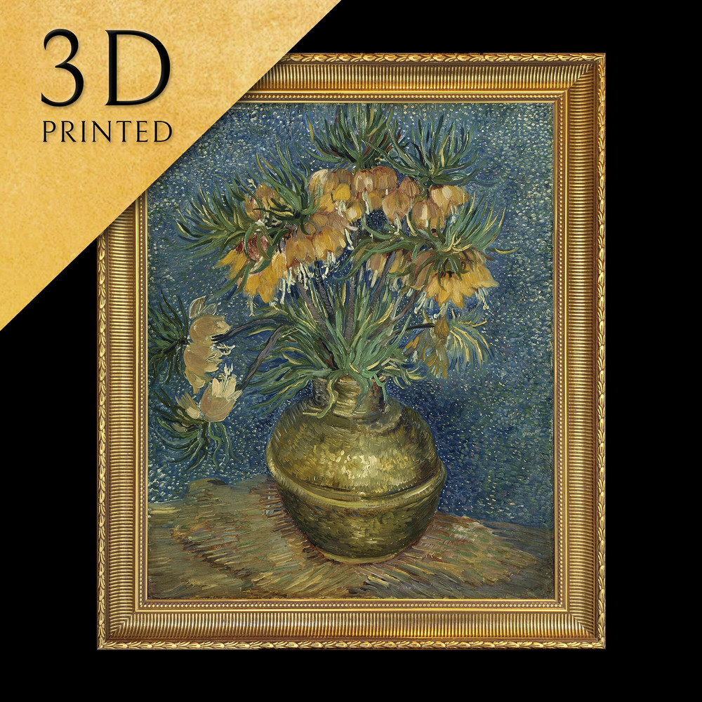 Imperial Fritillaries by Vincent Van Gogh, 3d Printed with texture and brush strokes looks like original oil-painting, code165.jpg