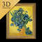 Irises by Vincent Van Gogh, 3d Printed with texture and brush strokes looks like original oil-painting, code060.jpg