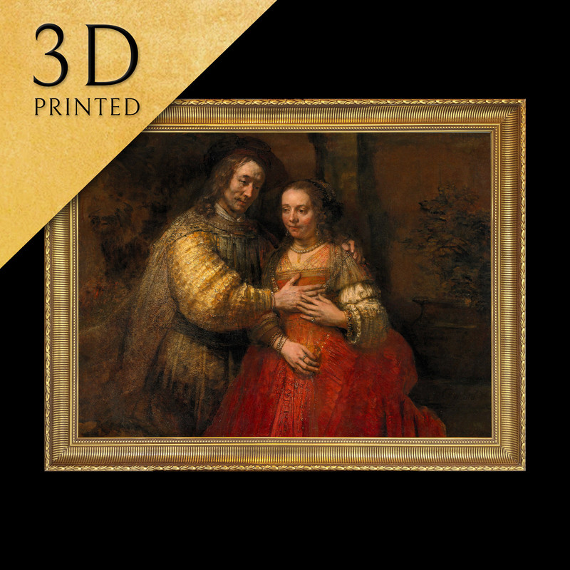 Isaac and Rebecca by Rembrandt, 3d Printed with texture and brush strokes looks like original oil-painting, code344.jpg