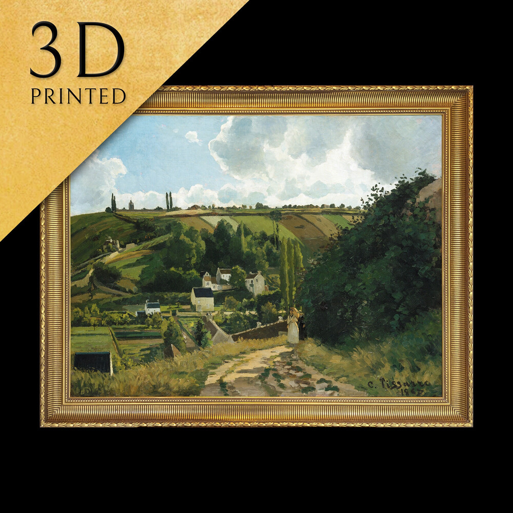 Jalais Hill, Pontoise by Camille Pissarro, 3d Printed with texture and brush strokes looks like original oil-painting, code097.jpg