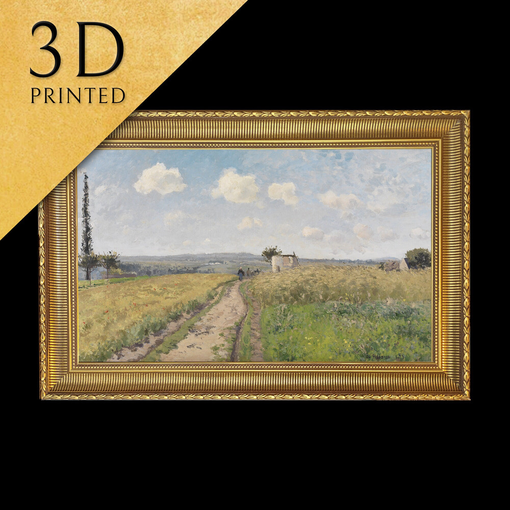 June Morning at Pontoise by Camille Pissarro, 3d Printed with texture and brush strokes looks like original oil-painting, code394.jpg