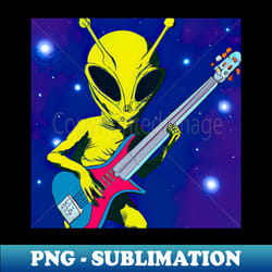 alien with guitar - space jam - high-quality png sublimation download - fashionable and fearless